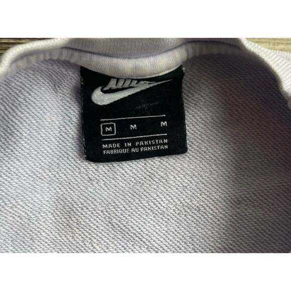 Nike Women's Sweatshirt Violet & Pink Swoosh Crop Top Pullover Medium Sweatshirt - Picture 4 of 7